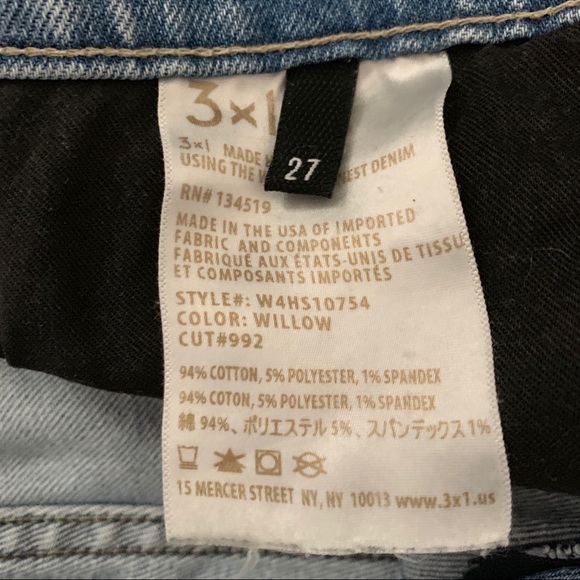 3x1 DIY High Waist Frayed Hem Jeans - Picture 6 of 8